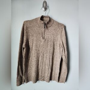 Smartwool Sparwood 1/2 Zip Sweater Merino Wool Brown Men's Size Medium